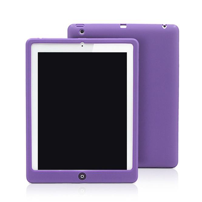 56Hv Silicon Soft Ipad 2 Ipad 3 Ipad 4 Soft Silicone Case Black For Apple - Merah Ti09
