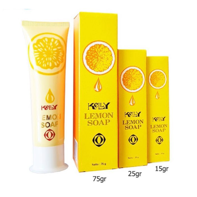 Kelly Lemon Soap | Sabun Muka | Facial Wash 15gr | 25gr | 75gr