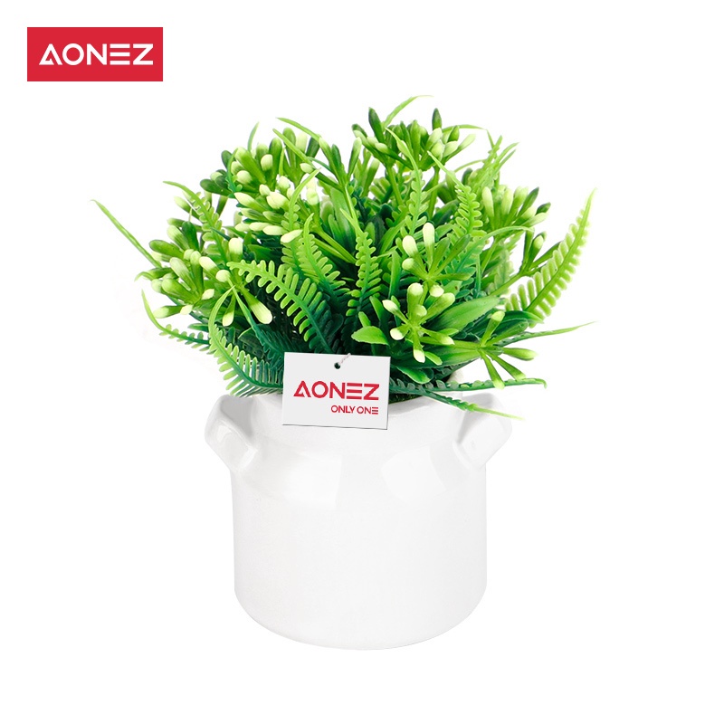 Aonez bunga hias bunga artificial murahbunga mini hiasan tanaman kaktus hias dengan pot-12