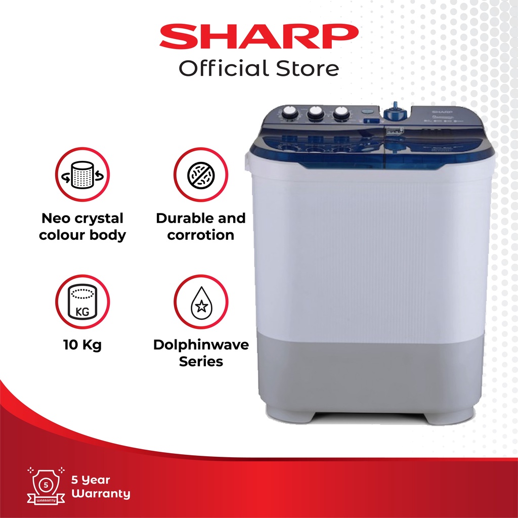 Sharp ES-T1090 Mesin Cuci Twin Tub