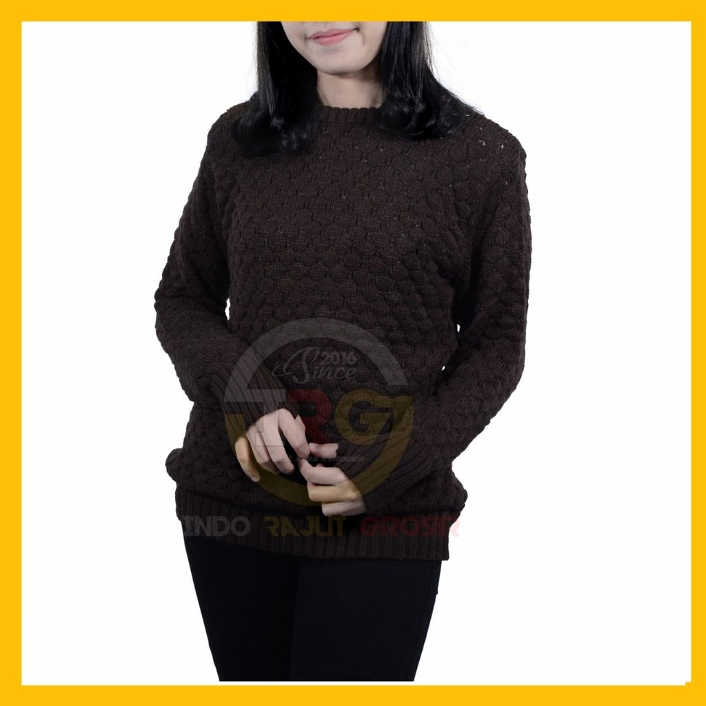 TERMURAH - NANAS POPCORN SWEATER / SWEATER RAJUT TEBAL/ ROUNDHAND POPCORN / SWEATER ROUNDHAND / SWEATER TEBAL MURAH / NANAS SWEATER