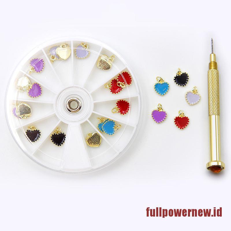 【COD】24Pcs Mixed Gold Rhinestones Nail Charms Dangle Piercing Hand Drill Hole