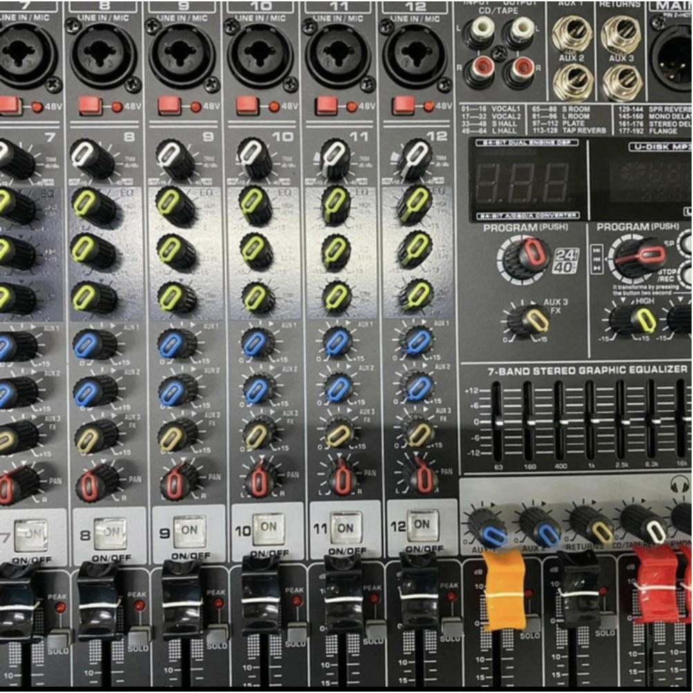 Mixer Ashley 12 channel Selection-12 Baru Support Usb Recording to PC