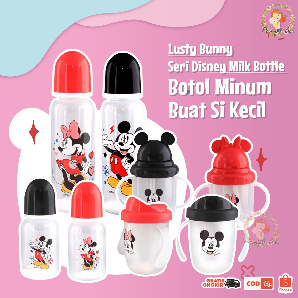 Lusty Bunny Seri Disney Milk Bottle Botol Susu Bayi Dan Anak 125 - 360 ml By Mallpompaasi