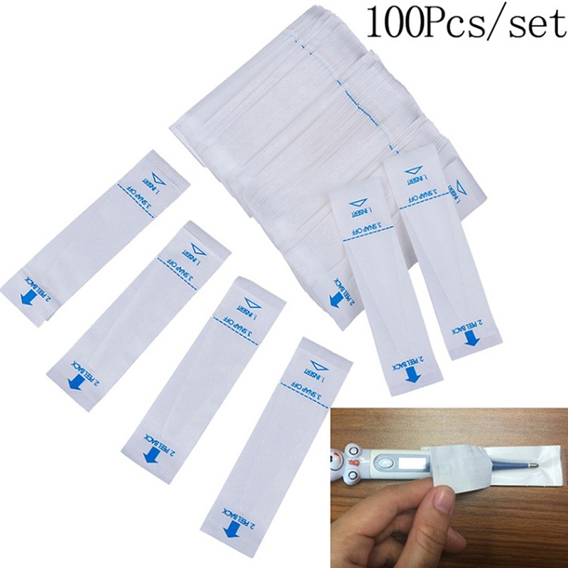 100pcs / set Cover Pelindung Termometer Digital Elektronik Sekali Pakai