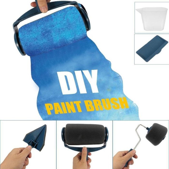 set 5 pcs Multifunctional Paint Roller Brush Room Wall Painting DIY