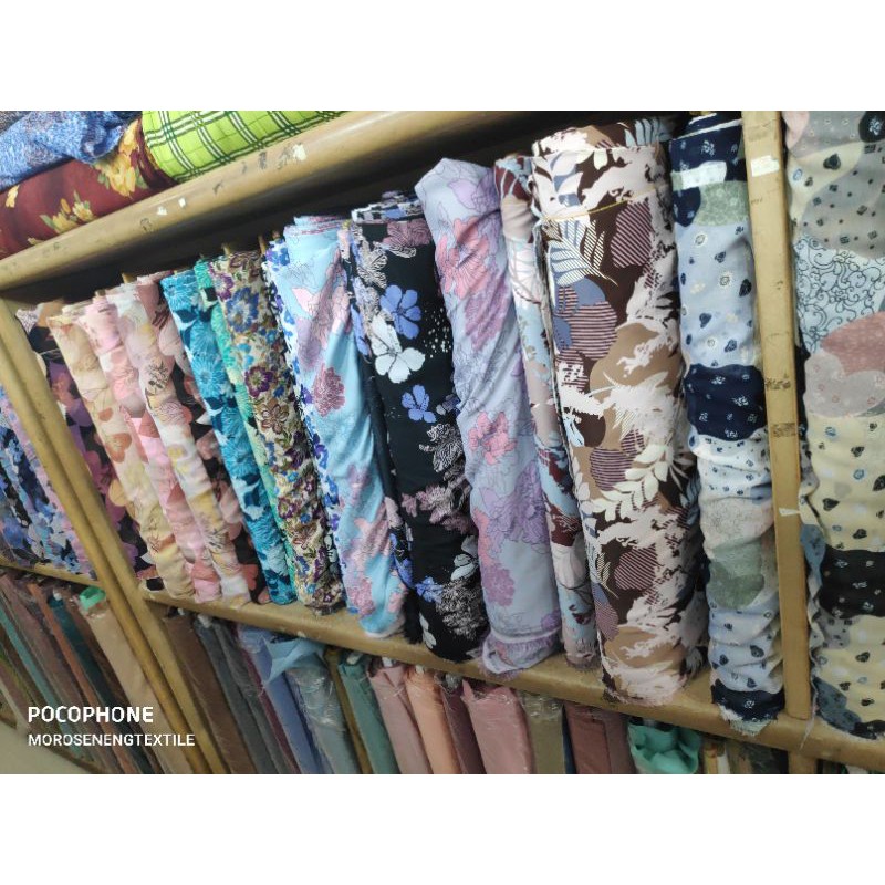 Kain Voal Monalisa Motif Kerudung atau Dress Sifon Silky