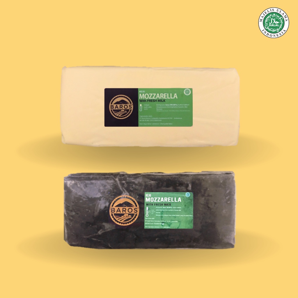 

Keju Mozzarella Baros (Original, Orange, Black) 2 Kg