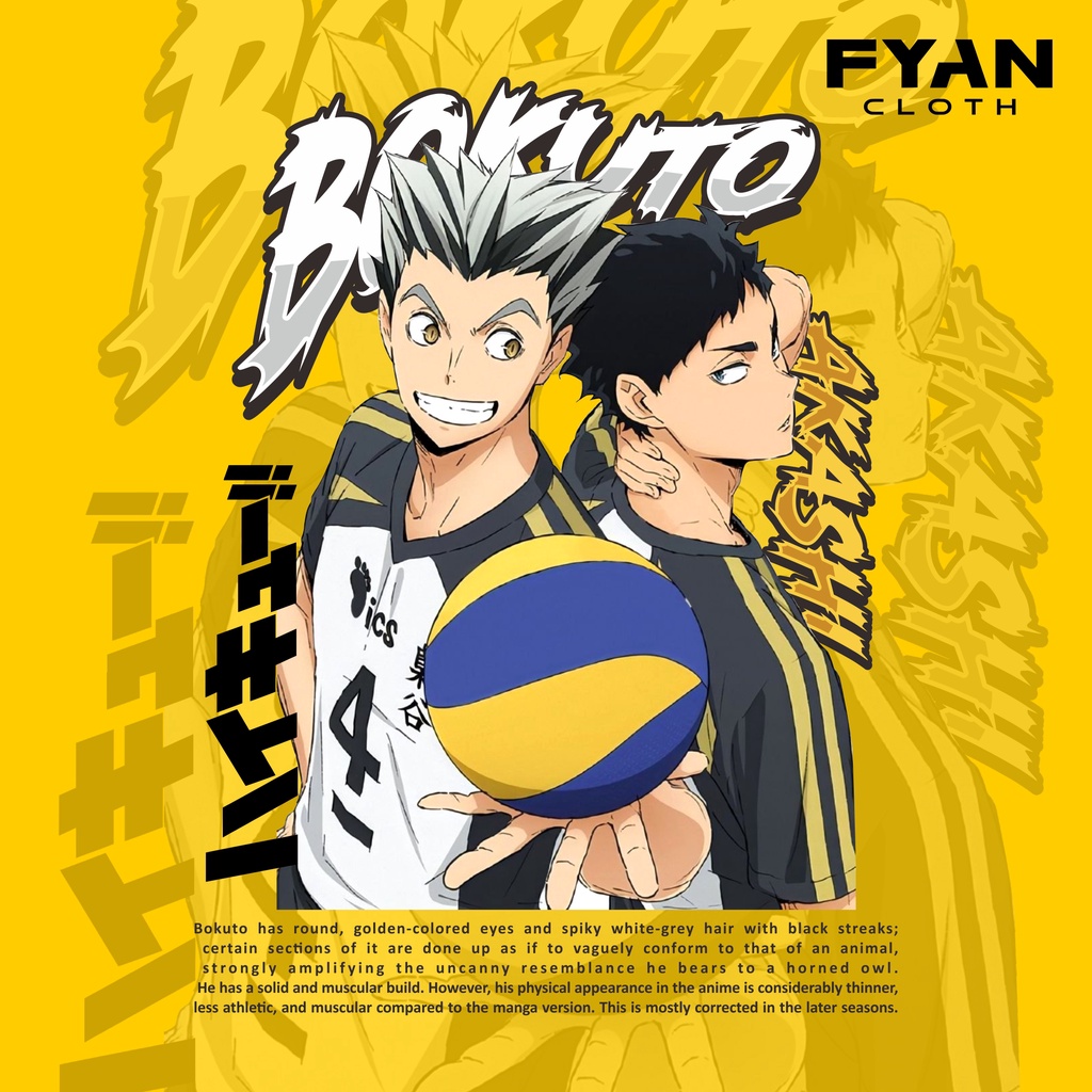 Sablon Kaos Custom BOKUTO AKASHI (FREE STIKER Aesthetic ) Custom Anime