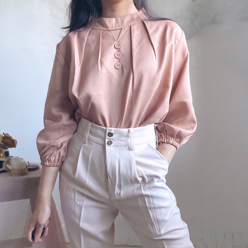 EZRAN Blouse Elegant Korea Long Sleeve 059-218