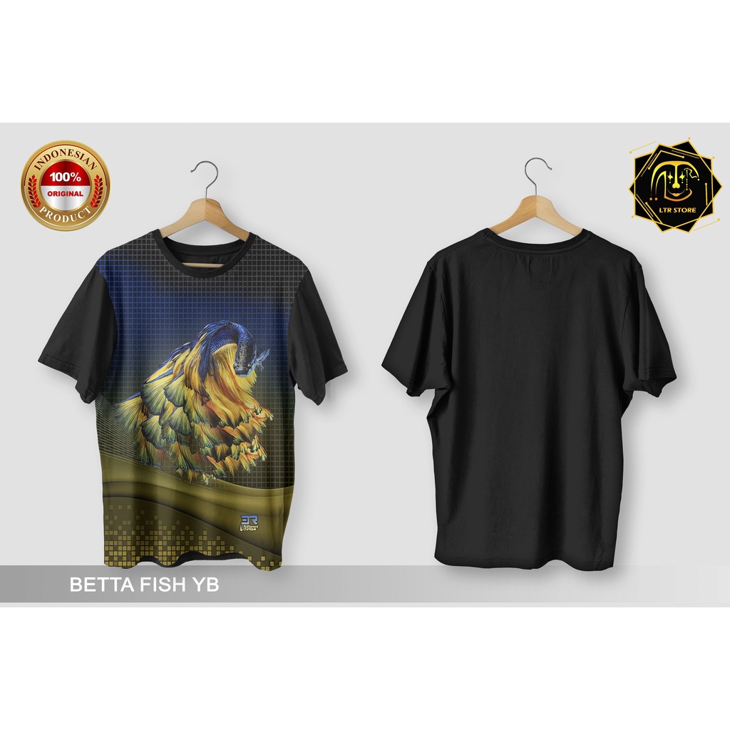 [ BAYAR DI TEMPAT ] BAJU PRINTING GAMBAR IKAN CUPANG YB -  KAOS DISTRO ORIGINAL GAMBAR HEWAN HIAS BA