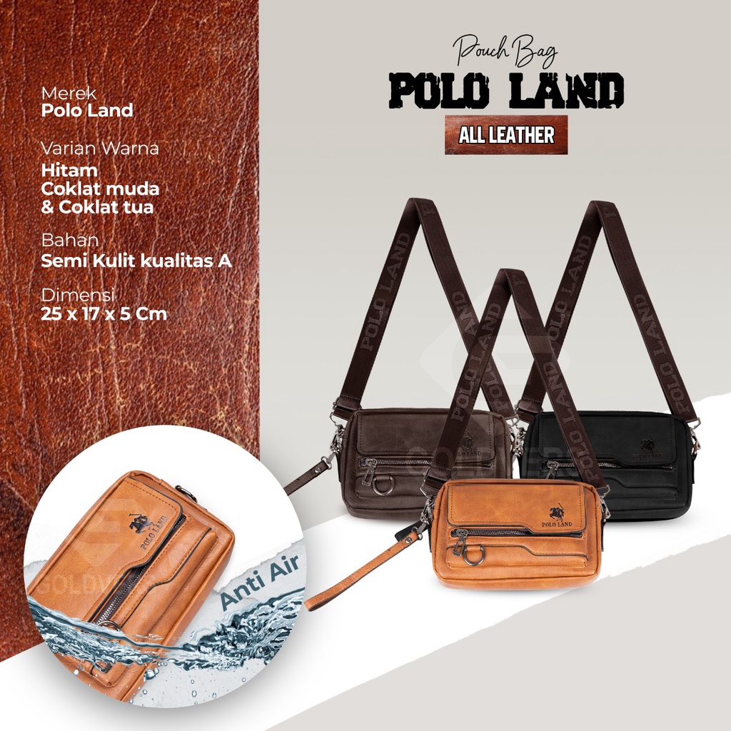 Tas Selempang Pria Slingbag Pria Tas jinjing Tas Bahu Pria Wanita 2in1 Mini POUCH BAG  - DISTRIBUTOR TAS