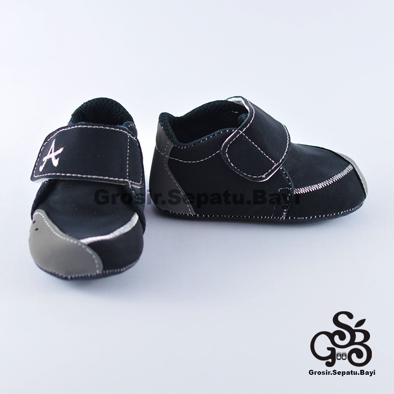 sepatu bayi baby shoes prewalker laki laki umur 2 - 14 bulan model casual A warna HITAM