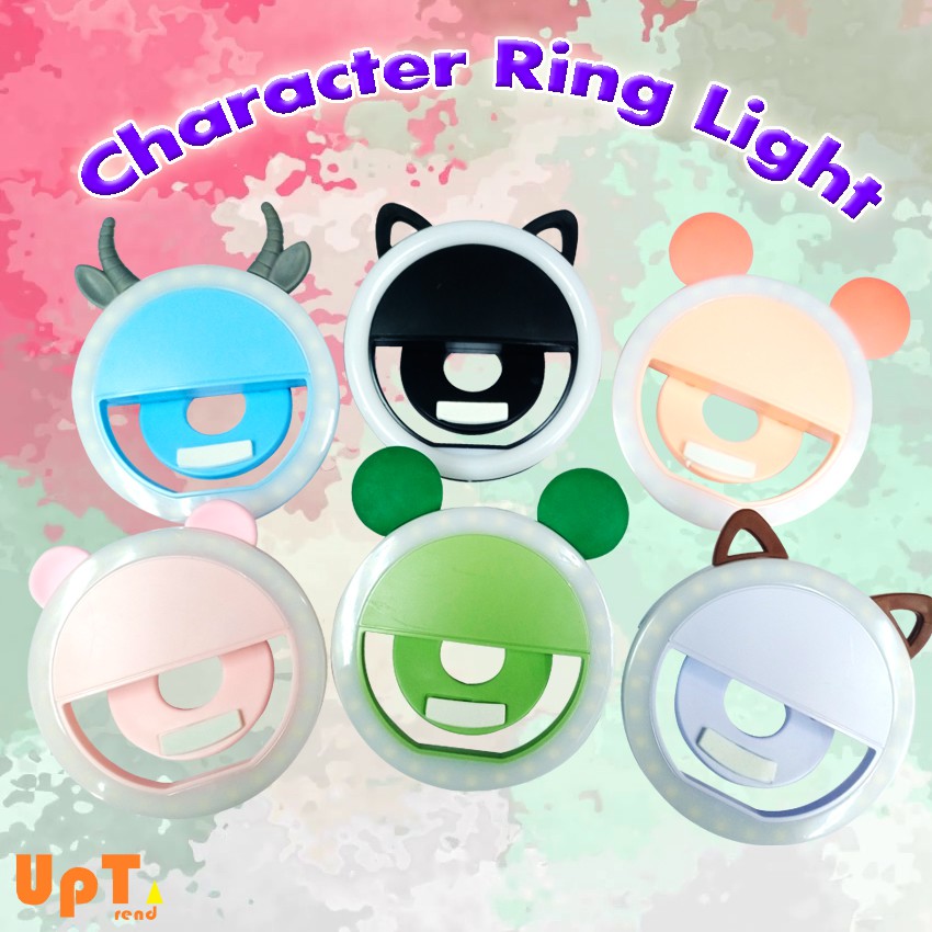 Character Selfie Ring Light Cantik Beauty Universal Clip-On Selfie (Random Varian)