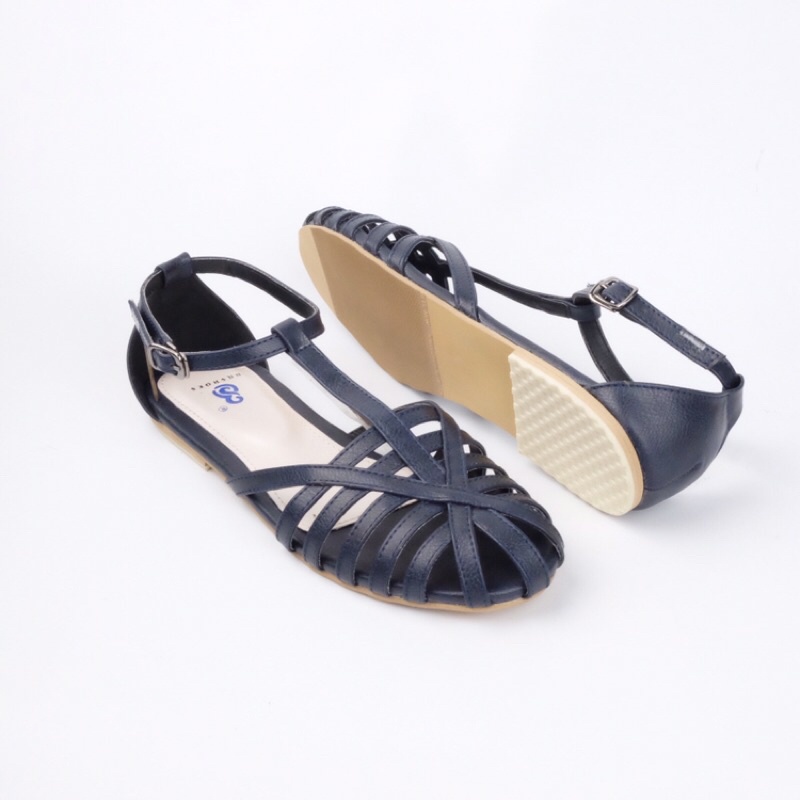 [SIAP KIRIM] BRShoes40 FT Donker Sandal Tali Casual Flat Wanita