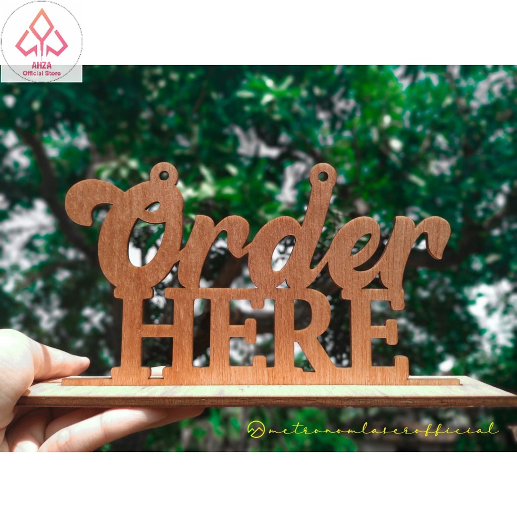 Sign Cafe Pick Up Here / Sign Kafe Order Here / Plang Cafe