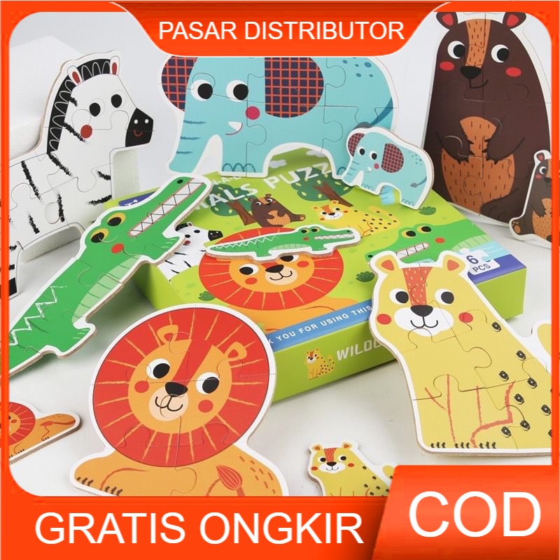 Mainan Edukasi Anak 6 IN 1 BOX PUZZLE Mainan Edukasi Anak Montessori