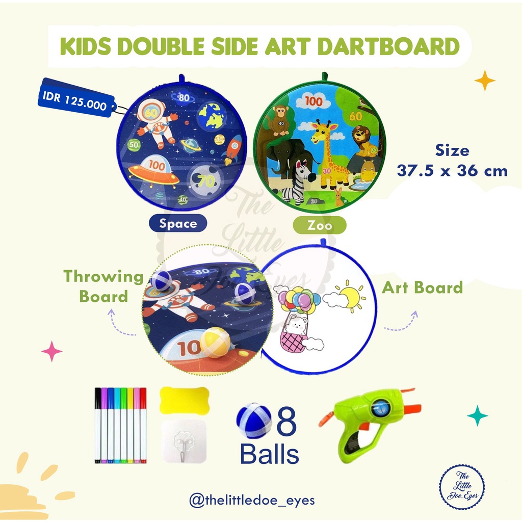 Kids Double Side Art Dartboard