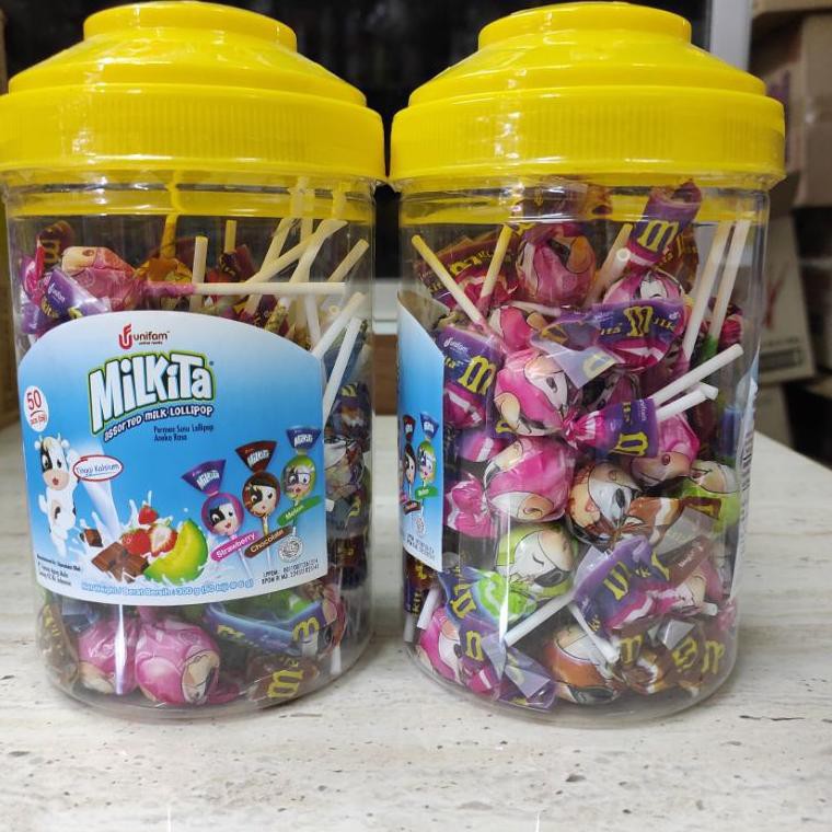 

T3rviral Permen Milkita Lollipop Toples (1 toples isi 50 pcs) |R4 N009 ,,,, ,,!