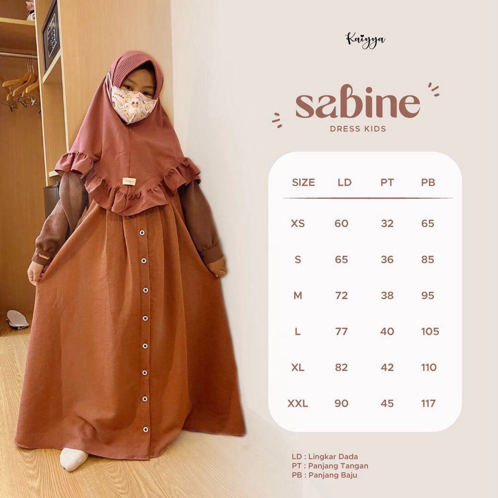 Gamis Anak/Gamis kids/Sabine Dress kids