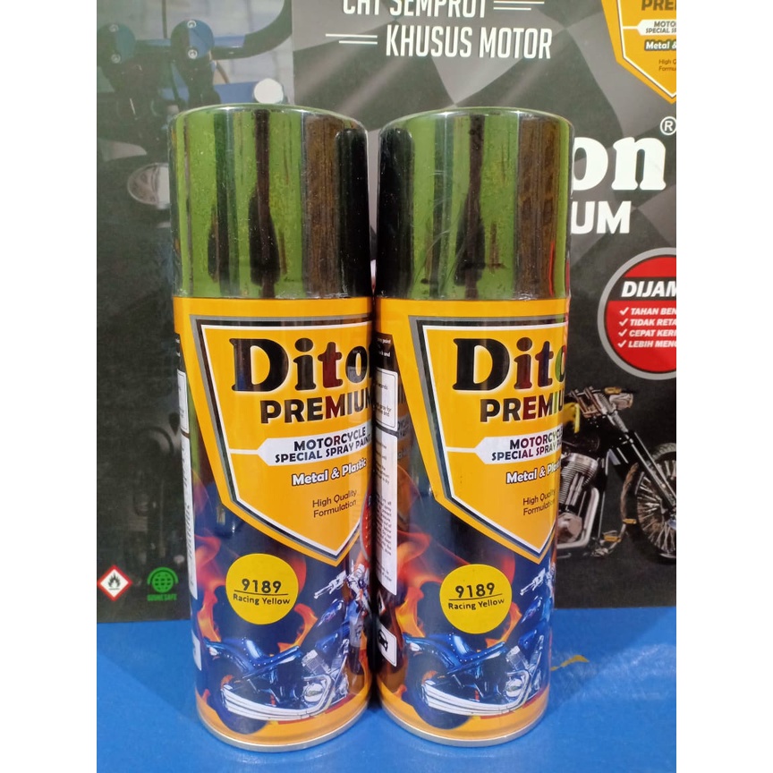 DITON Premium Pilok Pilox Cat Semprot - Y9189* Racing Yellow (9189) / Kuning Metalik (400cc)