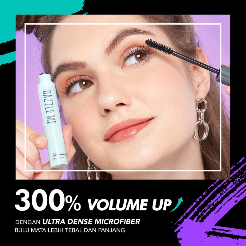 DAZZLE ME Holy Moly Volume Mascara | Eyelash Lengthening Hyper Curl Bulu Mata Maskara Makeup 18h Lash Lock ( YOU MAKEUPS OFFICIAL STORE )