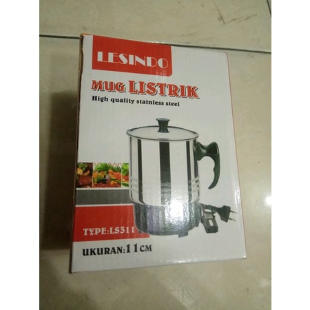Mug Listrik/ Teko Listrik/ Teko Masak Air/ Mug Pemanas Air Stainless Stenlis 11Cm