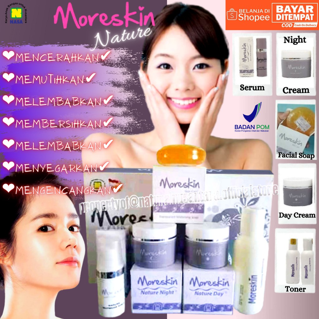 Kosmetik Lengkap Skincare Bpom Make Up Set Perawatan Wajah Paket Make Up Lengkap Moreskin Nature