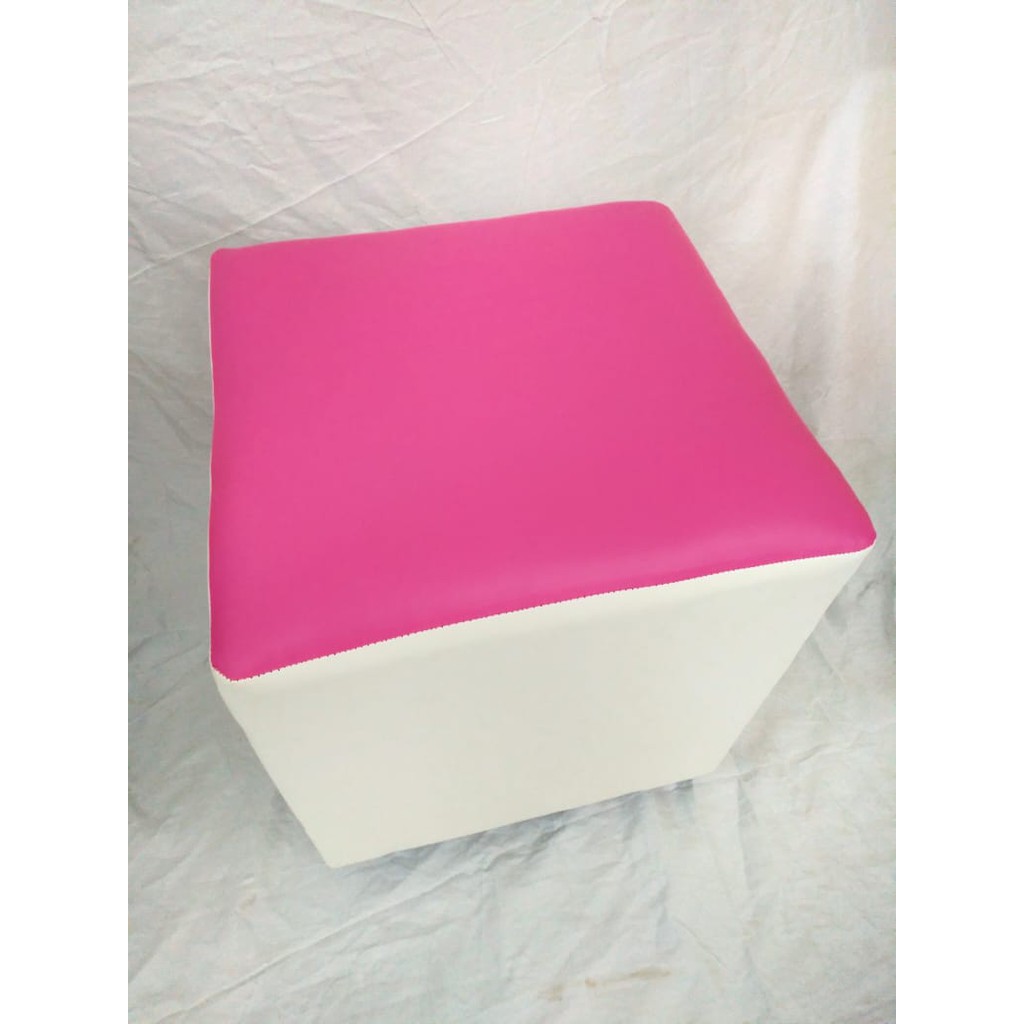 PERLENGKAPAN RUMAH FURNITURE SOFA POUF WARNA KOMBINASI TERLARIS 40X40X40CM