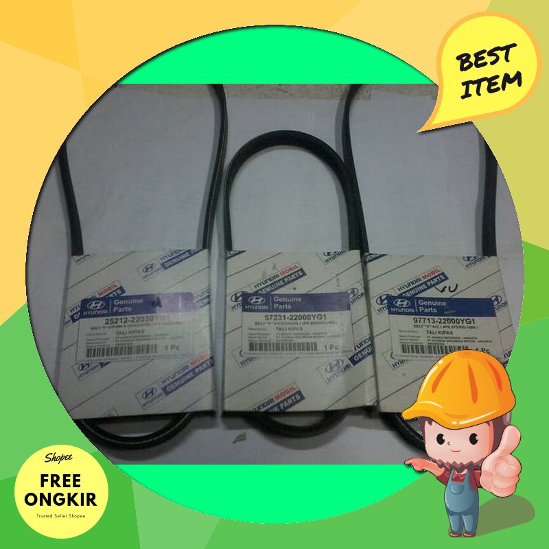 Spare Part Mobil Fan Belt Set Hyundai Accent & Cakra Tali Kipas Mobil Hyundai Accent Dan Cakra