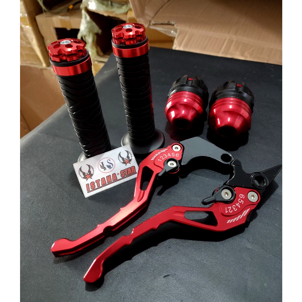 [PROMO] Handle Rem / Handlebrake Stelan Tiger / Satria Fu / Verza / Megapro / New CB 150 - CNC 1 PAKET MERAH