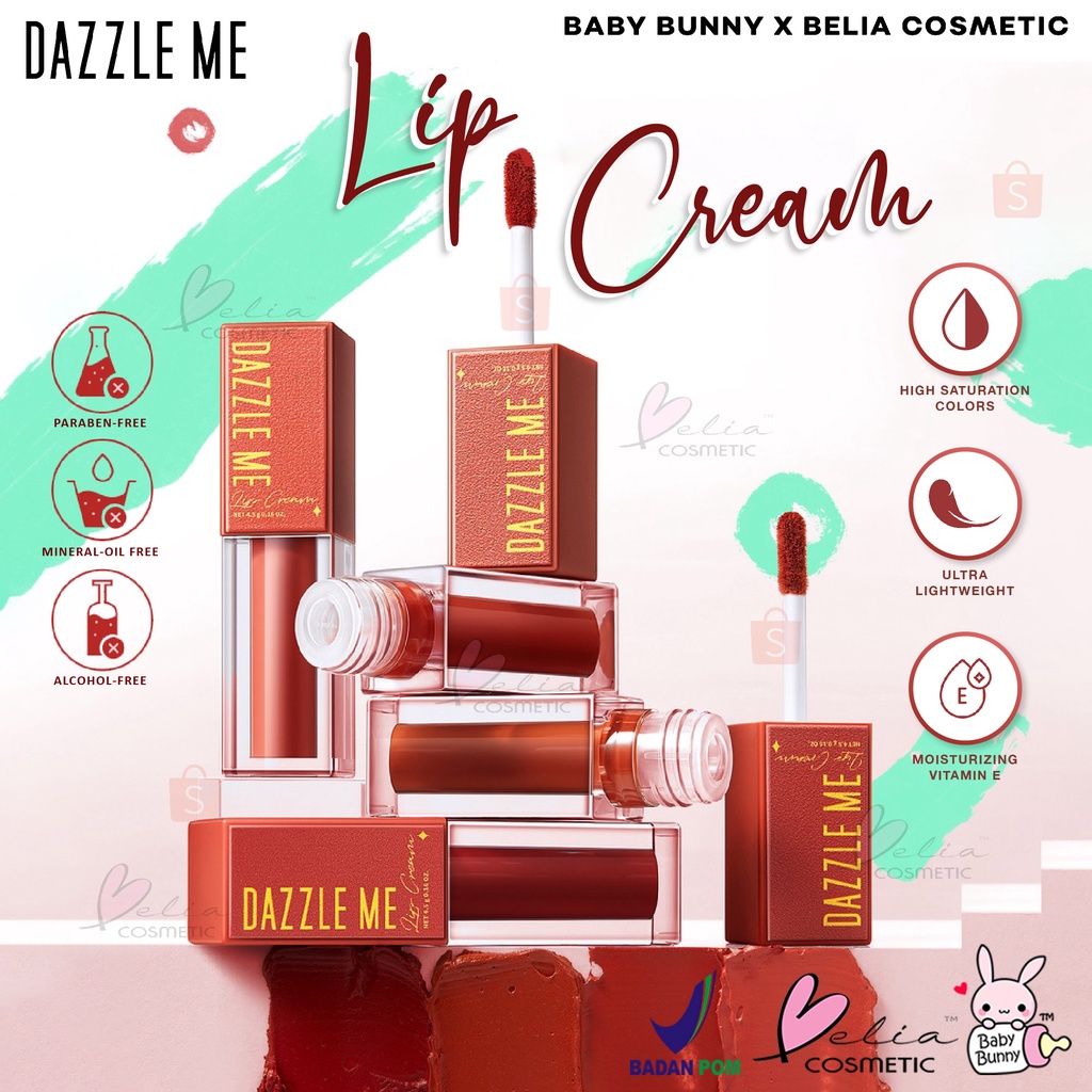 ❤ BELIA ❤ DAZZLE ME Mousse Lip Cream | Lipstick | Lip Mousse | Lip Stain | Lip Tint | BPOM