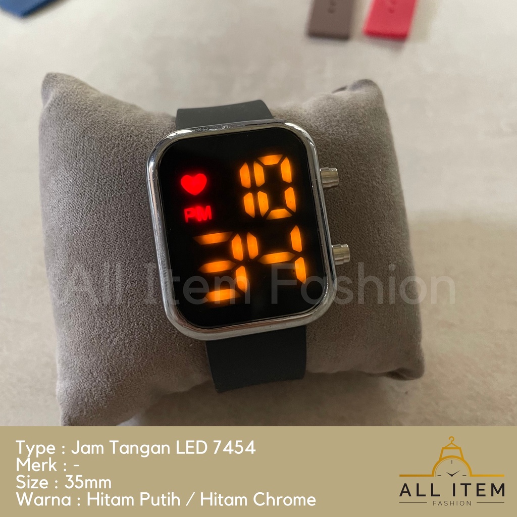 COD✅ Jam Tangan Digital LED 7454 Rubber Electronic Fashion Import Pria Wanita Anak Remaja / Jam Tangan Segi Kotak / Jam Tangan LED DEWASA MODEL KOREA / HARGA GROSIR