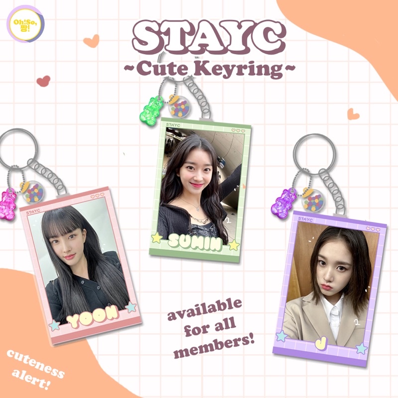 STAYC KEYRING VOL.2 KEYCHAIN CHARM GANTUNGAN KUNCI SWITH