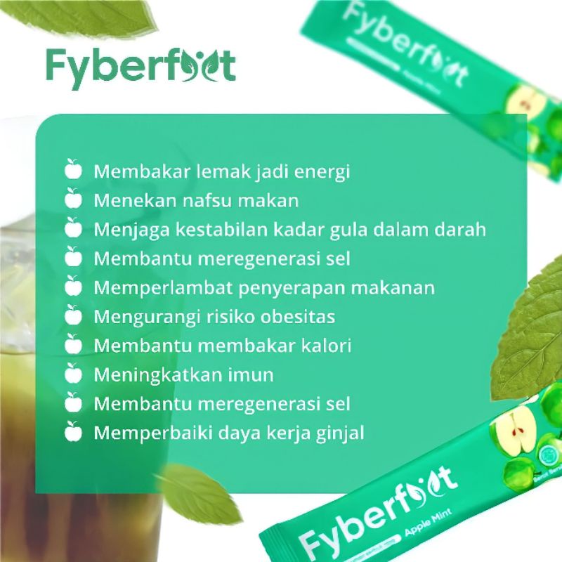 Fyberfyt Minuman Diet Serat Fiber Slim Suplemen Detox Pelangsing Penurun Berat Badan