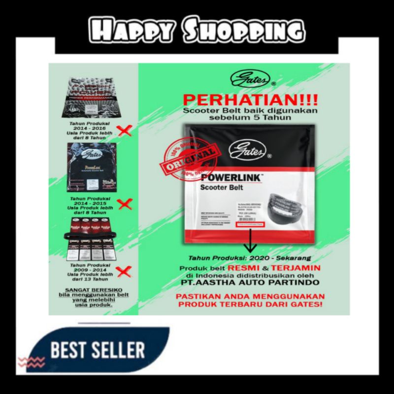 V-BELT VANBELT GATES VARIO 110 LED KODE K44