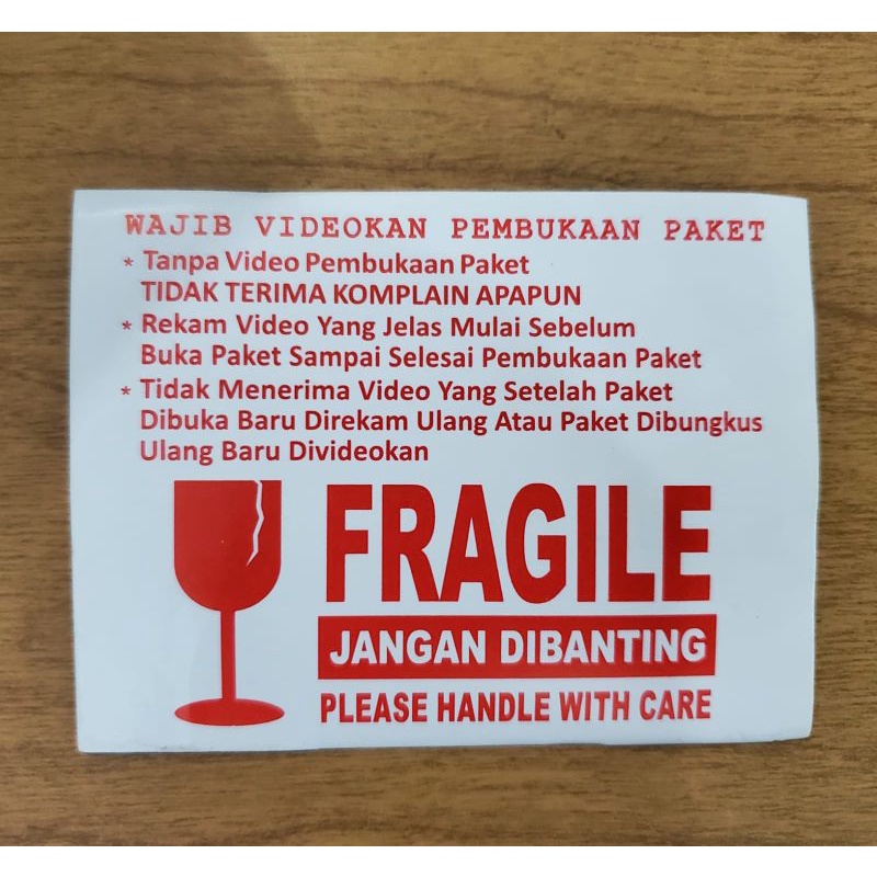 

Stiker Fragile Unboxing / Stiker Fragile Pecah Belah
