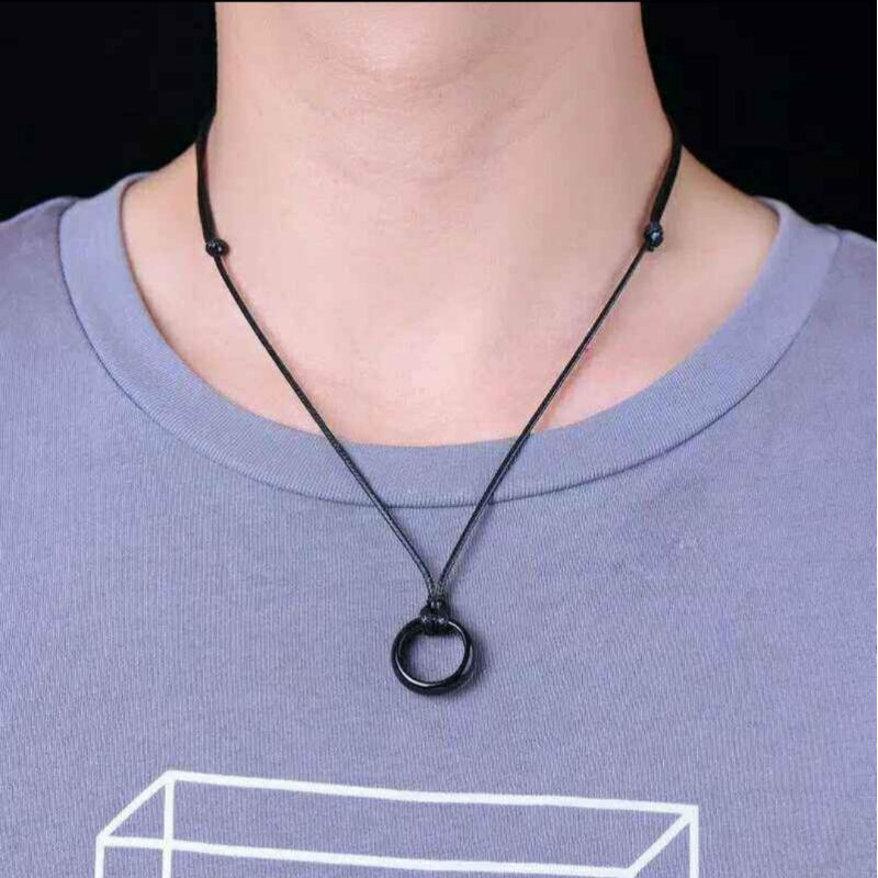 KALUNG TALI HITAM LIONTIN CINCIN PRIA WANITA TERLARIS