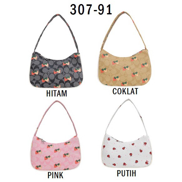 BBS 307-91 Tas Bahu Wanita Tas Fashion Wanita Kekinian Tas Bahu Import