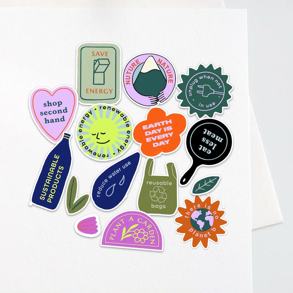 

Sticker Zero Waste Aesthetics | Stiker Waterproof Tumbler Handphone Laptop