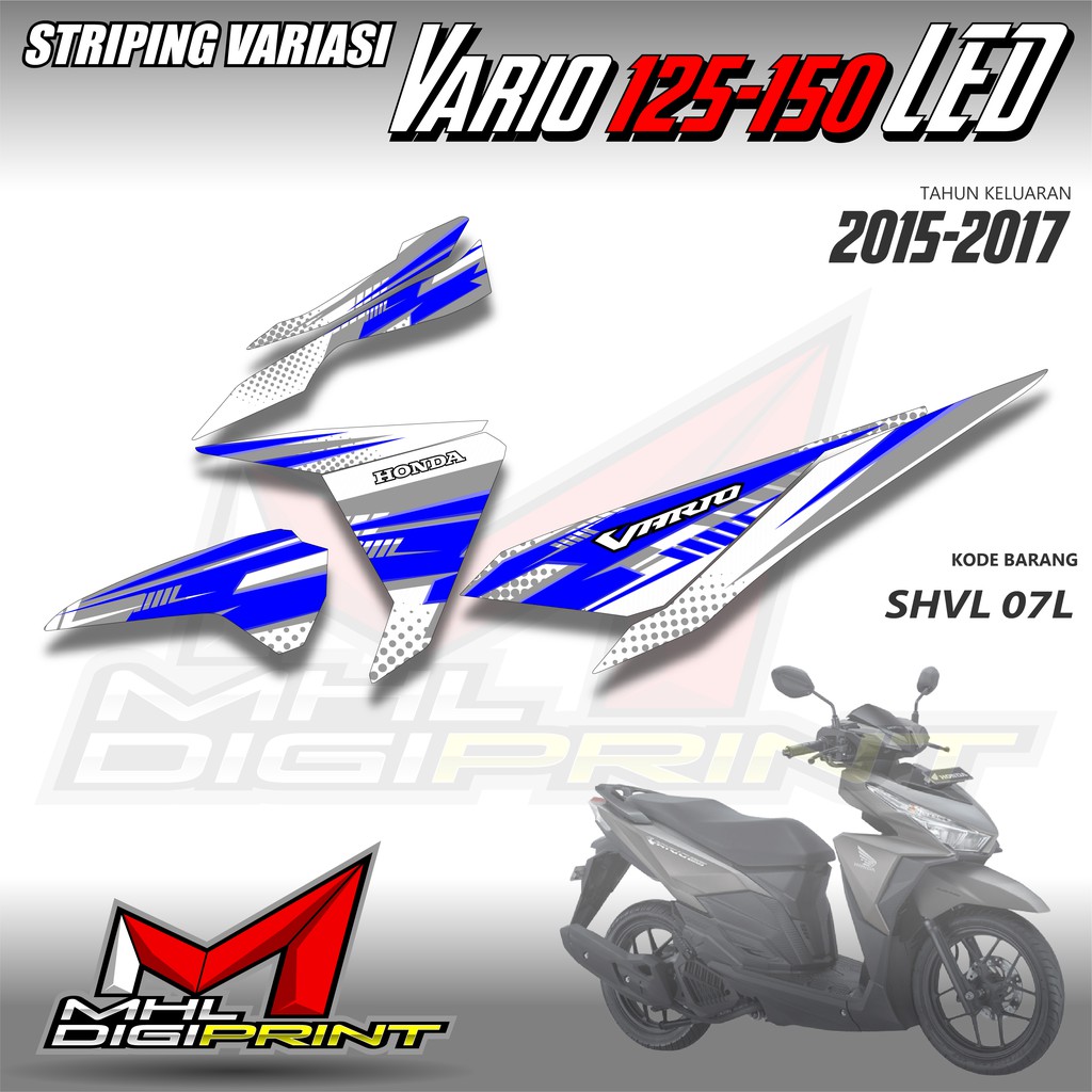 STRIPING VARIASI HONDA VARIO 125 &amp; 150 -  STIKER VARIO 125 &amp; 150 LED - SHVL 07