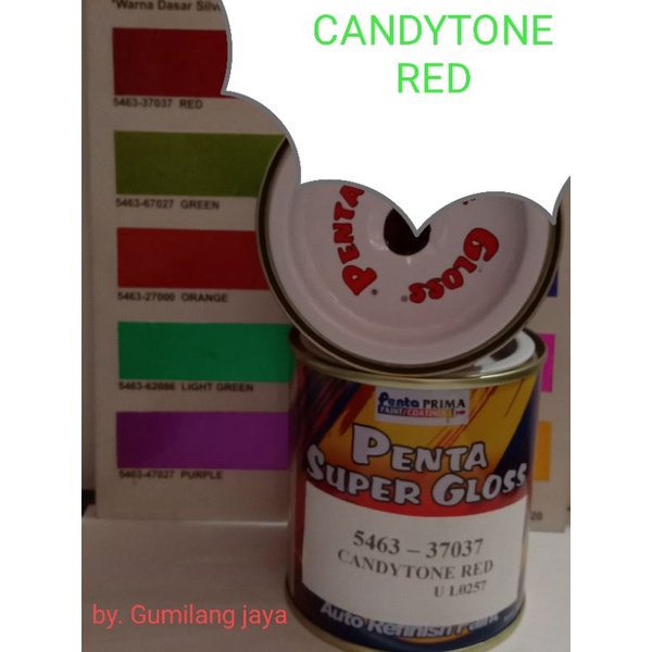 CANDYTONE RED PENTA SUPERGLOSS|CAT BENING|CAT MERAH CERAH