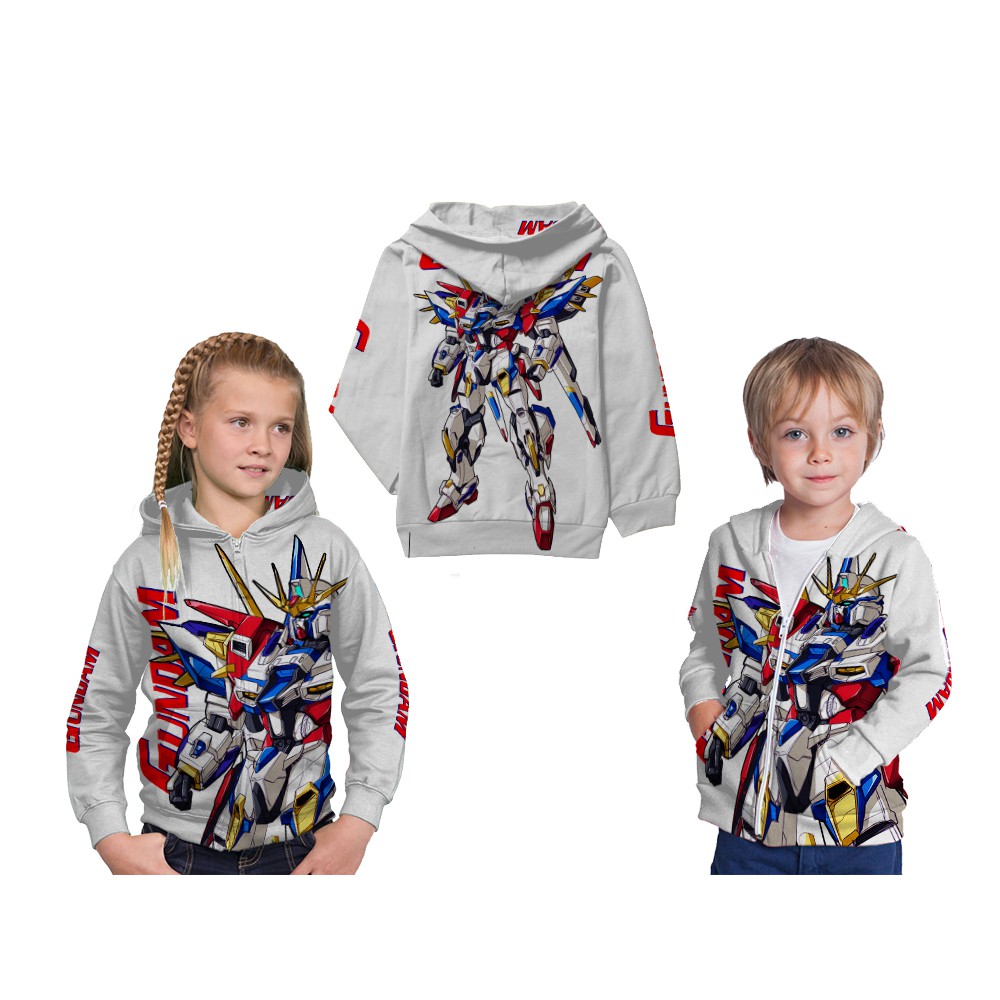 Jaket Hoodie Anak Star Build Strike Cosmos Gundam - Art 01 Fullprint