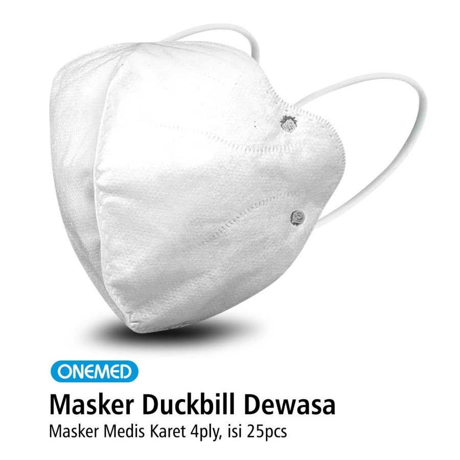 Onemed | Masker Duckbill Dewasa 4-Ply | Masker Medis Earloop Duckbill