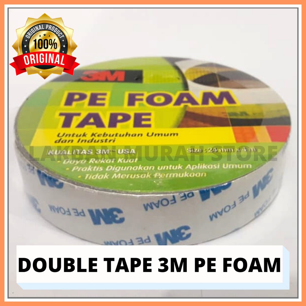 

DOUBLE TAPE BUSA 3M PE FOAM TAPE 24mm x 4 M Meter ORIGINAL