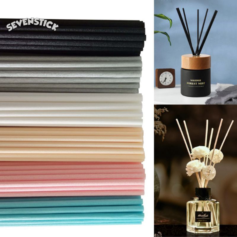 Stick Reed Diffuser Fiber Panjang 20cm Lurus Hitam Putih Bukan Rattan Rotan Aromatherapy Stick