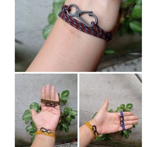 GELANG TALI PRUSIK PRIA WANITA MINI BERBAGAI WARNA LUCU