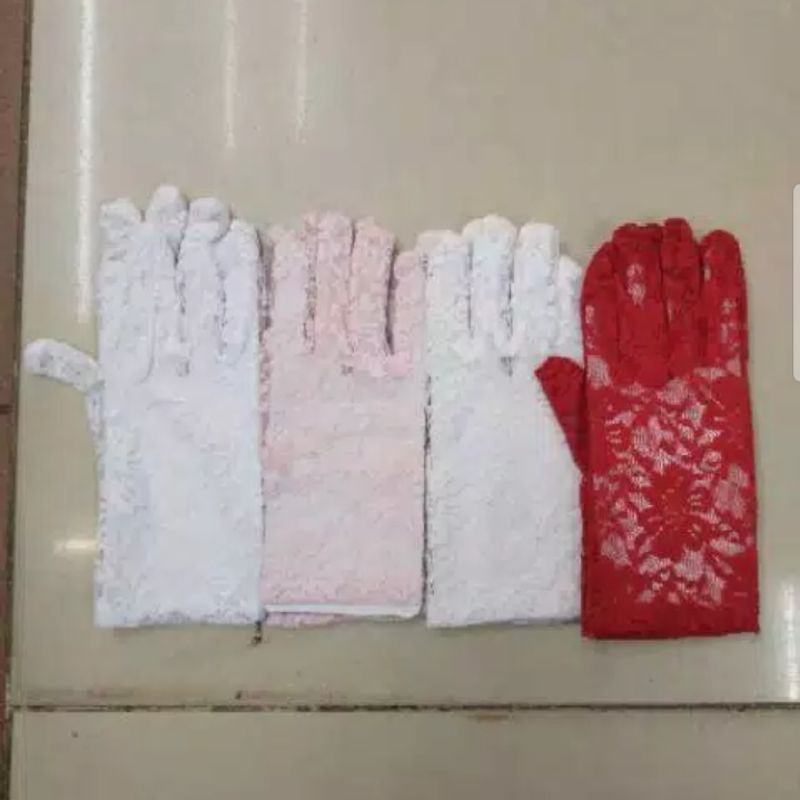 Sarung Tangan Brokat Anak Pendek-Gloves Anak Pesta Wedding