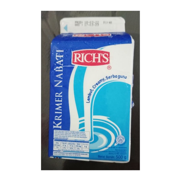 Rich'S Non Dairy Creamer 500gr - Krim Cair 500 gr - Cooking Cream - Vegetarian Milk