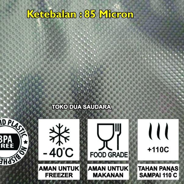 ➾ 50 pcs 25x30cm plastik vakum embos / vacuum sealer / vakum makanan ☆